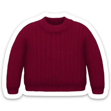 Burgundy sweater sticker