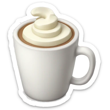 White hot chocolate  sticker