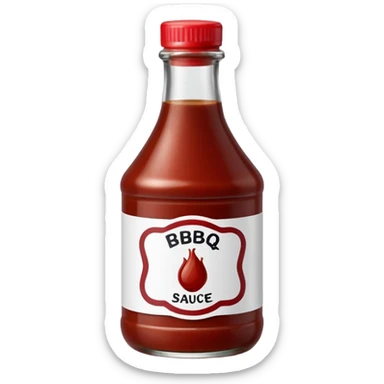 BBQ sauce bottle – with label
 sticker