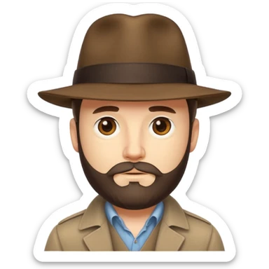 Shady white guy with fedora and neck beard fat sticker