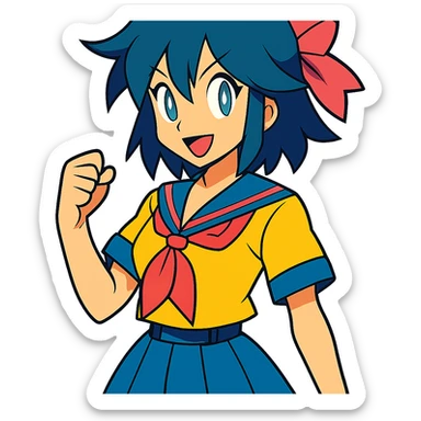 anime character in vibrant toon style sticker