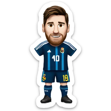 Messi With real madrid shirt sticker