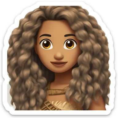 Moana con cabello suelto sticker