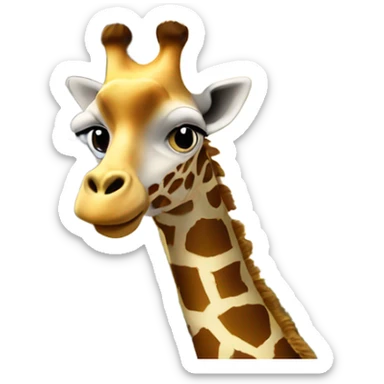 A giraffe in front of eiffle tower  sticker