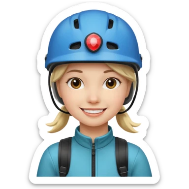 girl with bike helmet sticker