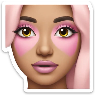 Makeup pastel pink sticker