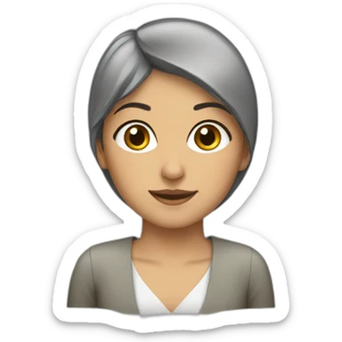 iranian girl with short hair sticker