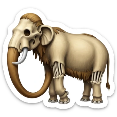 skeleton of a mammoth sticker