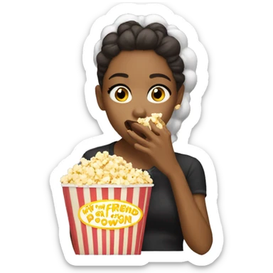 my friend ariana eating popcorn sticker