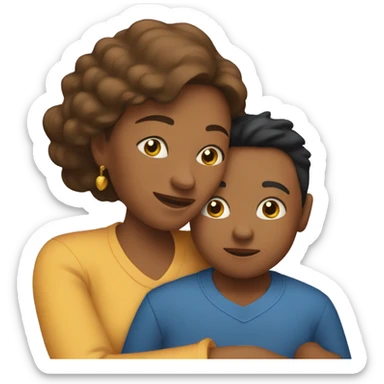 my mom hugging son  sticker