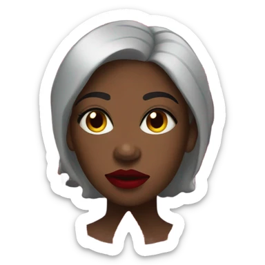 Black person with lipstick sticker