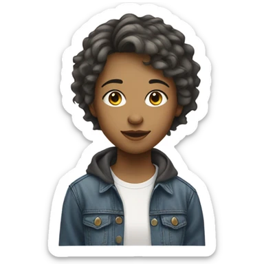 White tomboy sticker