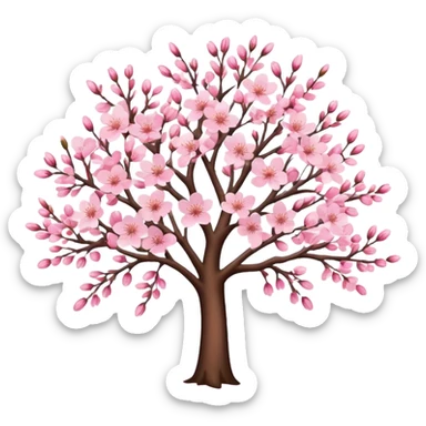 cherry blossom tree in full bloom sticker