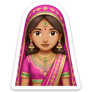 Indian lehenga girl sticker