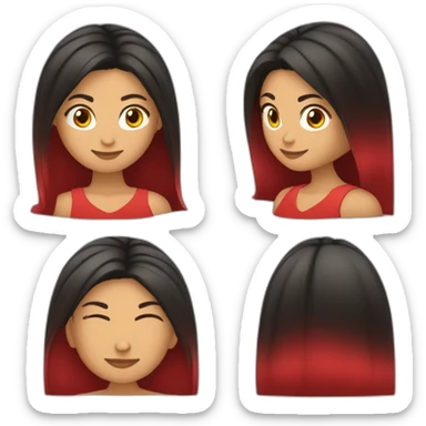 Mujer de cabello rojo corto hasta los hombros sticker
