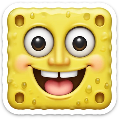 Spongebob ios 18 iphone style sticker