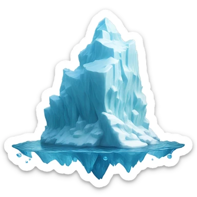 iceberg with small tip and large underwater body sticker