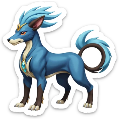 Masculine Suicune-Houndoom-Manectric-Pokémon-Fakémon-Digimon-fusion sticker