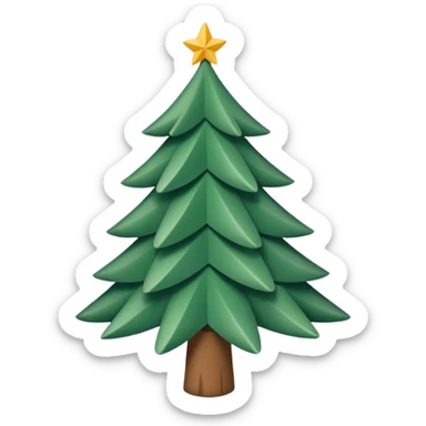 Lignes gravées dans papier en forme de petit sapin. Traits délicats. Logo pour réseaux sociaux. sticker