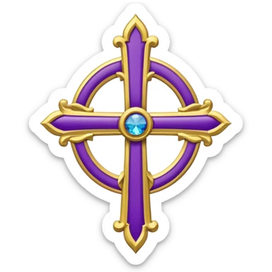 ave maria's emblem with a touch of purple sticker