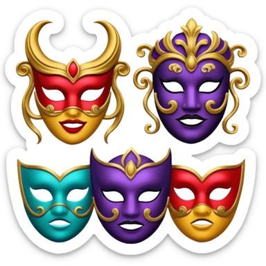 masks for acting sticker