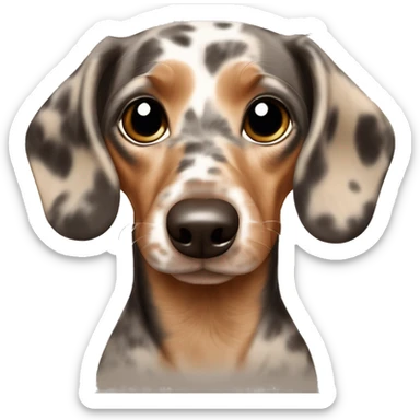 Tan merle mini dachshund sticker