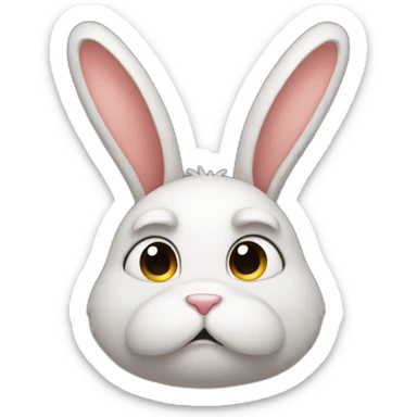 sad rabbit sad sticker