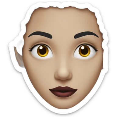 Un visage noir avec un de vampire, les cheveux locks teinture de cheveux, les yeux remplacés par des étoiles, un jeune. sticker