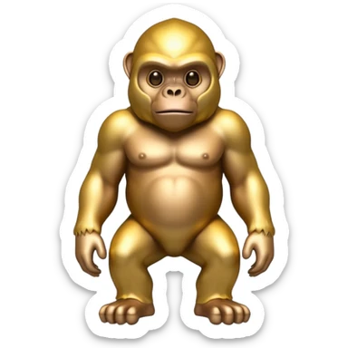 Gold gorilla sticker