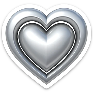 Heart folding in on itself (impossible geometry) sticker