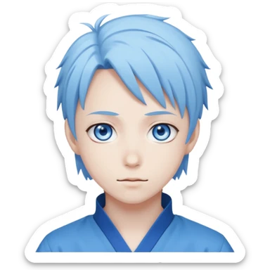 Gojo anime character ( only eyes ) blue eyes anime vibe sticker