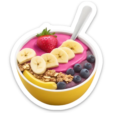 Acai bowl pink sticker