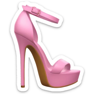 pink platform heels pink heels sticker