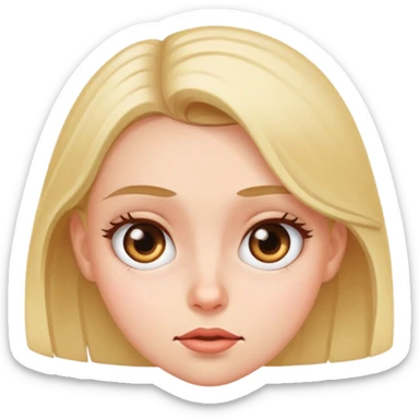 A girl rolling her eyes  sticker