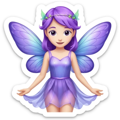 purple fairies sticker