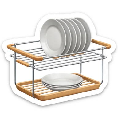 dishes drying rack sticker