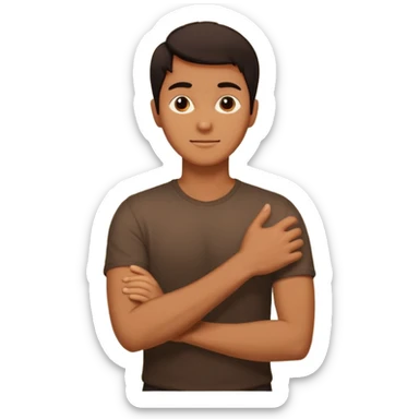  silhouette  crossing his arm  sticker