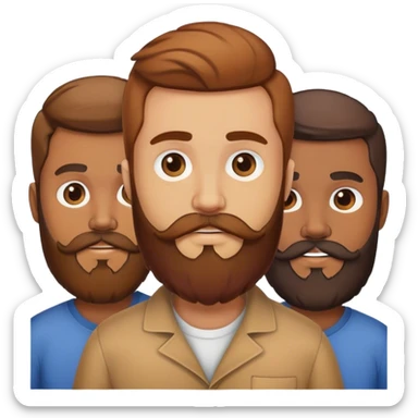 Three brothers beards sticker