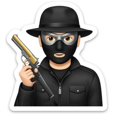 Bank robber sticker
