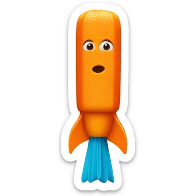 Un pez naranja  sticker