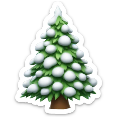 Snowy Christmas tree  sticker