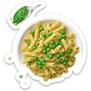 Pasta with peas  sticker