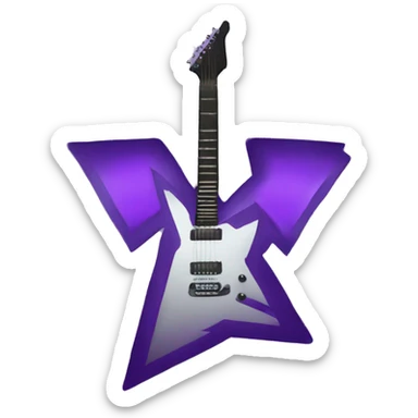 purple metallica logo sticker