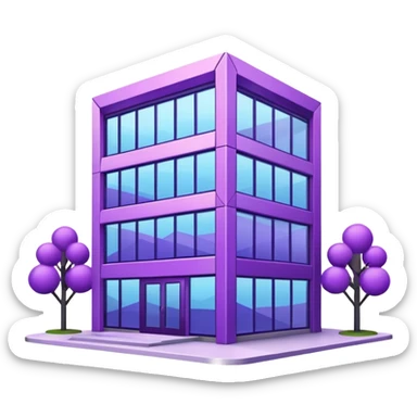 purple pickup point building sticker