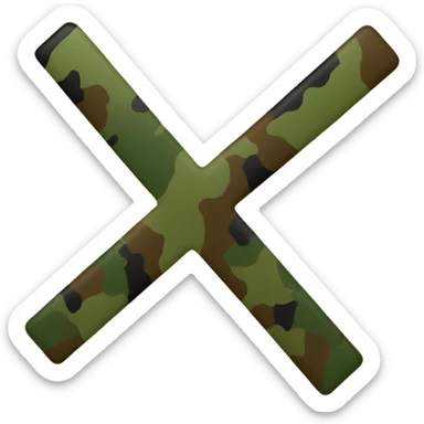 Camo cross sticker