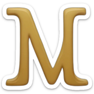 Greek letter mu lower case sticker