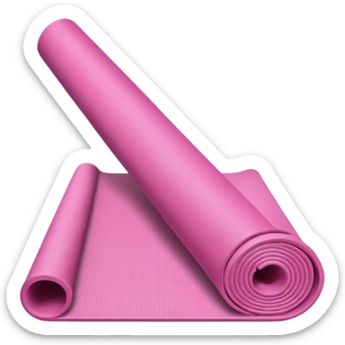 Yoga mat pink sticker