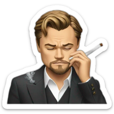 Leonardo DiCaprio in smoking sticker