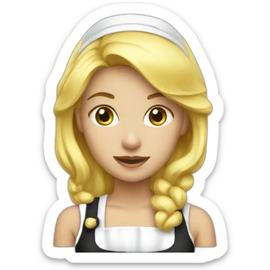 blonde maid sticker