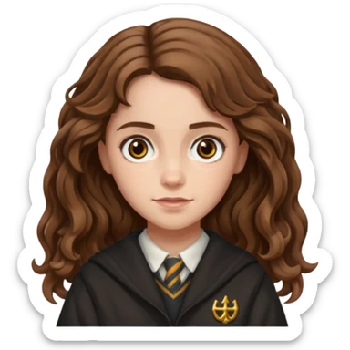 Hermione Granger with wavy hair sticker